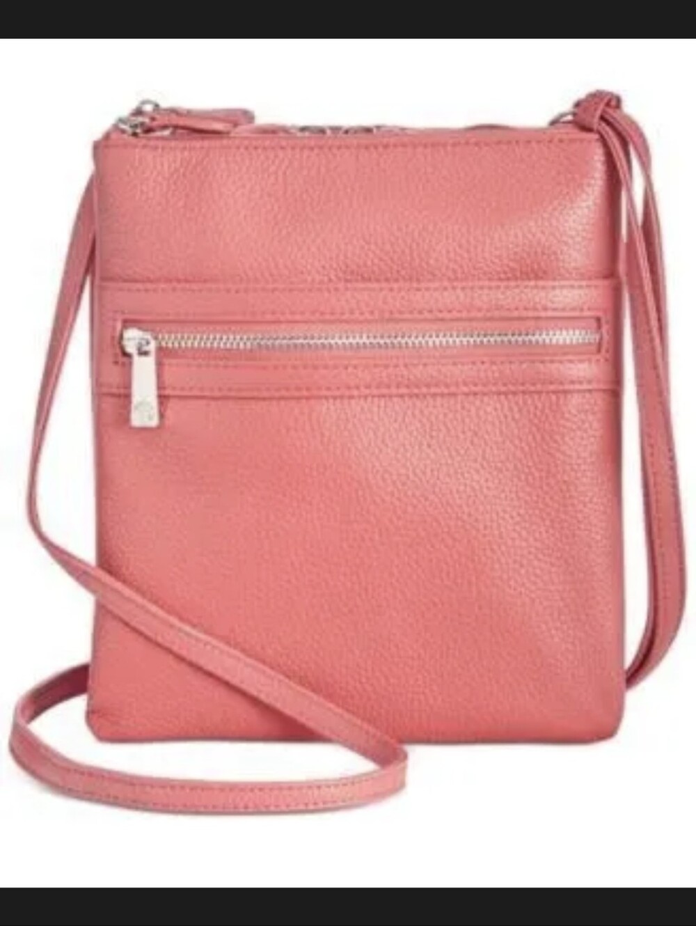 GIANI Bernini Triple-Zip Pebble Leather Dasher Crossbody NWT